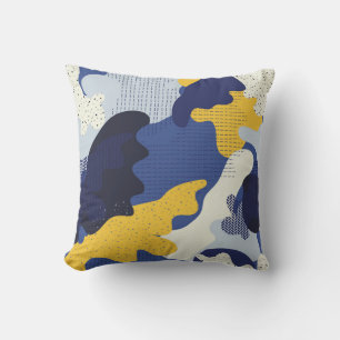 Seamless geometric pattern with abstract camouflag cushion