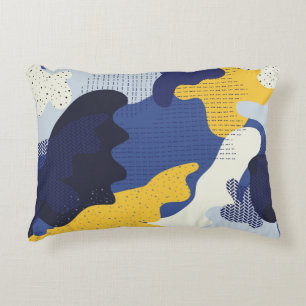 Seamless geometric pattern with abstract camouflag decorative cushion
