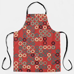 Seamless geometric pattern with colored elements,  apron