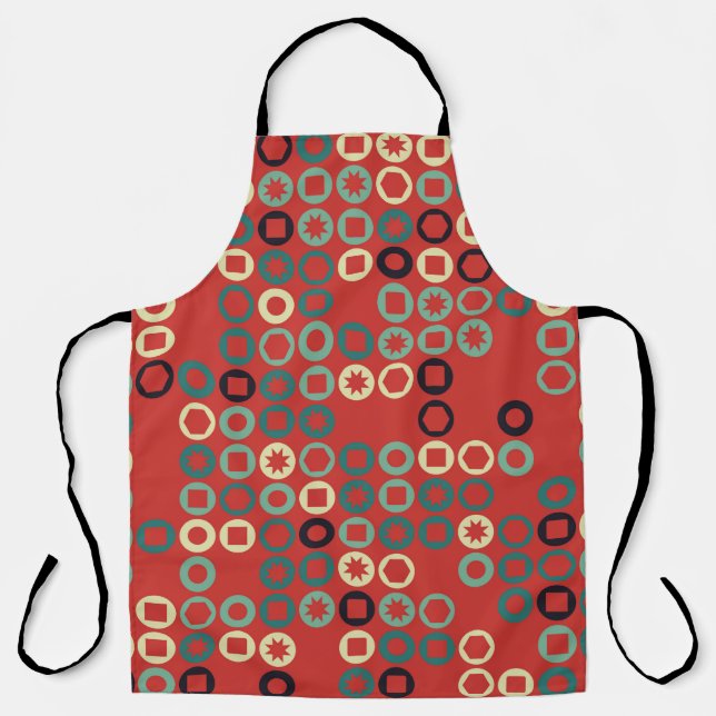 Seamless geometric pattern with colored elements,  apron (Front)