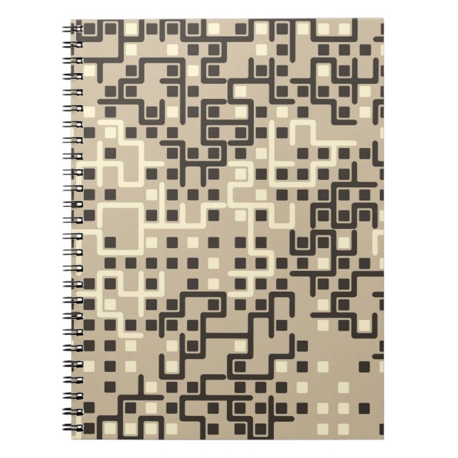 Seamless geometric pattern with colored elements,  notebook (Front)