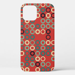 Seamless geometric pattern with coloured elements, iPhone 12 case