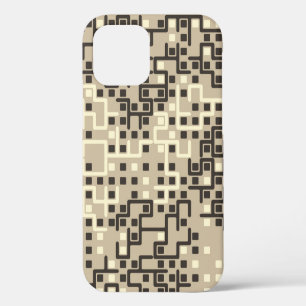 Seamless geometric pattern with coloured elements, iPhone 12 case