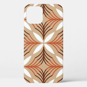 Seamless geometric pattern with flowers iPhone 12 case
