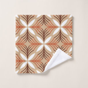 Seamless geometric pattern with flowers wash cloth