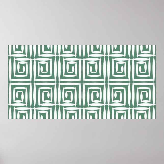 Seamless geometric pattern with polygons poster (Front)
