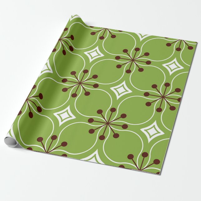 Seamless geometric pattern with rhombuses wrapping paper (Unrolled)