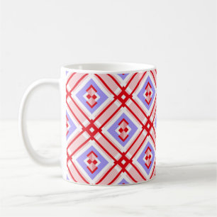 Seamless geometric pattern with squares coffee mug