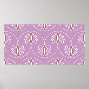 Seamless geometric pattern with swirls. art. poster