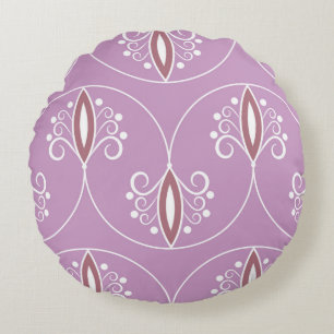Seamless geometric pattern with swirls. art. round cushion