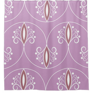 Seamless geometric pattern with swirls. art. shower curtain
