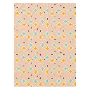 Seamless geometric pattern with teal pentagons tablecloth