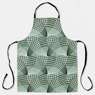 Seamless geometric pattern with wavy lines apron