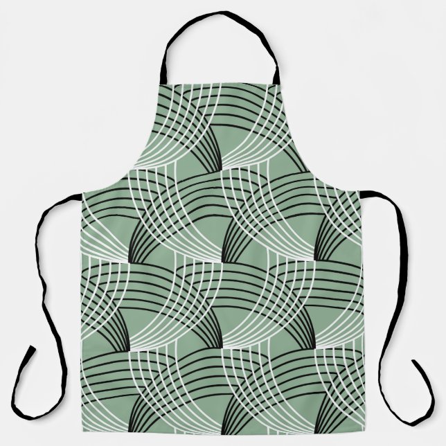 Seamless geometric pattern with wavy lines apron (Front)