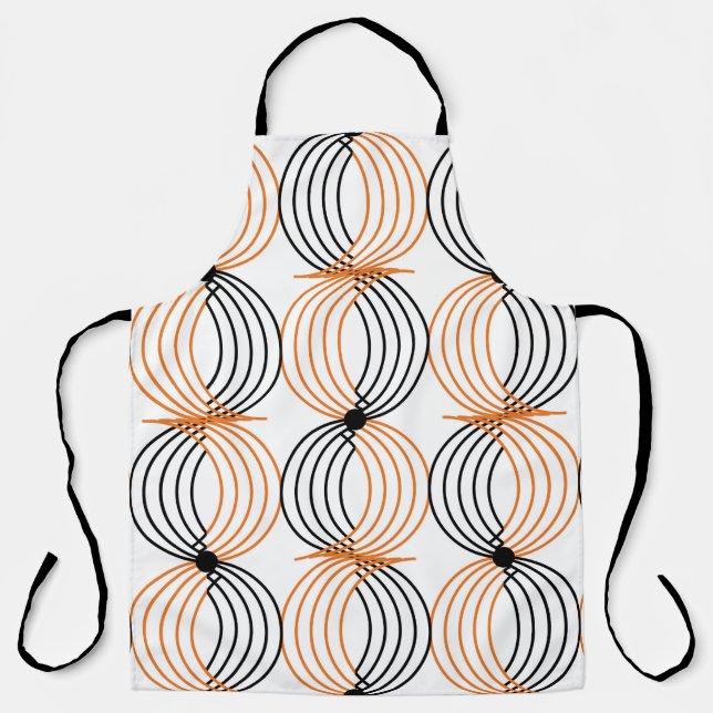 Seamless geometric pattern with wavy lines apron (Front)