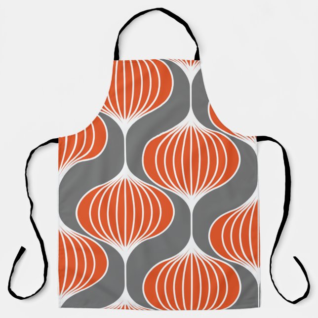 Seamless geometric pattern with wavy lines. art.  apron (Front)
