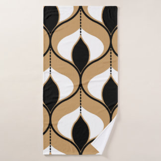 Seamless geometric pattern with wavy lines. art.  bath towel