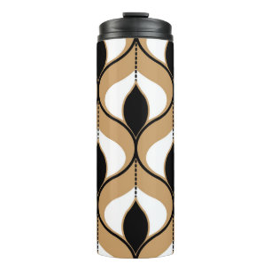 Seamless geometric pattern with wavy lines. art. thermal tumbler