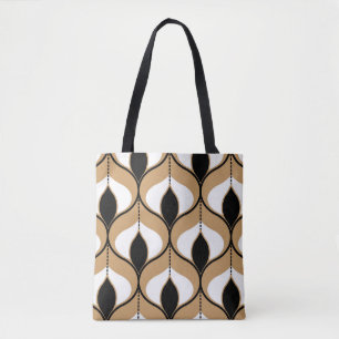 Seamless geometric pattern with wavy lines. art. tote bag