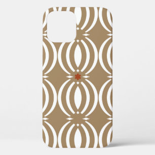 Seamless geometric pattern with wavy lines iPhone 12 case
