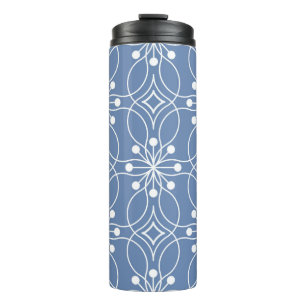 Seamless geometric pattern with wavy lines thermal tumbler