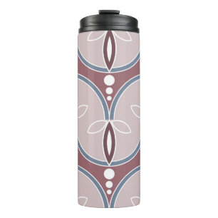 Seamless geometric pattern with wavy lines thermal tumbler