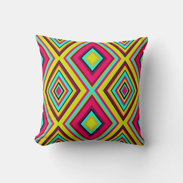 Seamless geometric rhombus shapes modern trendy de cushion (Front)