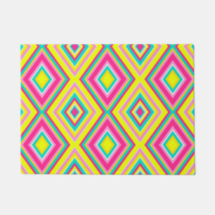Seamless geometric rhombus shapes modern trendy de doormat