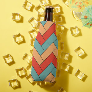 Seamless Geometric Shape Pattern Bottle Cooler