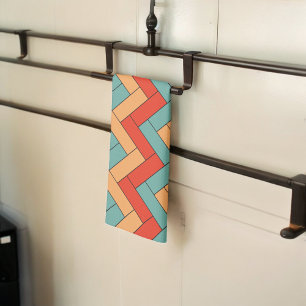 Seamless Geometric Shape Pattern Tea Towel