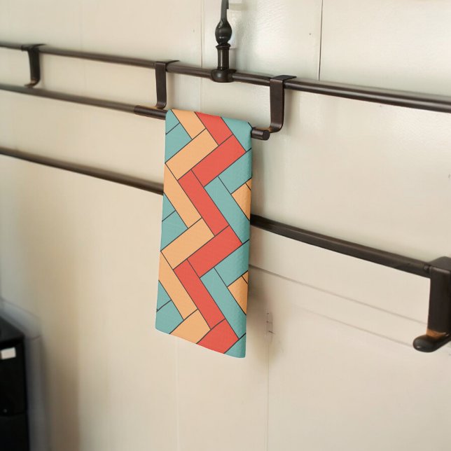 Seamless Geometric Shape Pattern Tea Towel (Kitchen Towel)