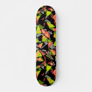Seamless geometric triangles shapes neck  skateboard