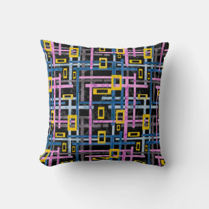 Seamless geometrical bright colors rectangular sha cushion