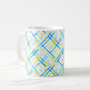Seamless geometrical bright colours rectangular sh coffee mug