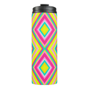 Seamless geometrical modern shapes triangles brigh thermal tumbler