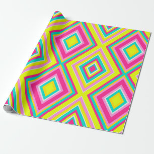 Seamless geometrical modern shapes triangles brigh wrapping paper