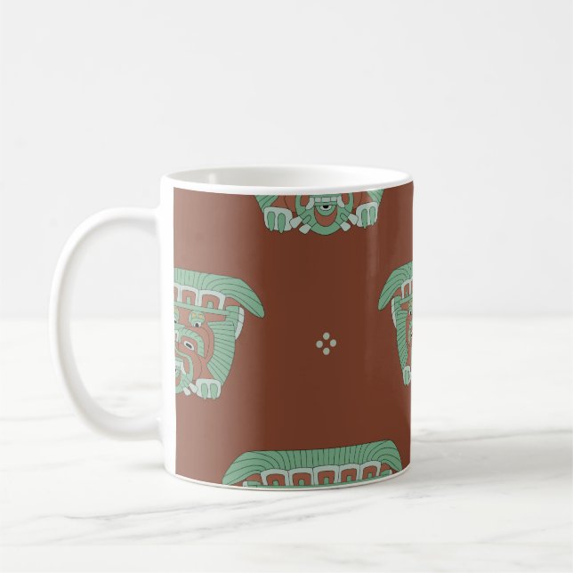 Seamless geometrical pattern with tribal motifs. H Coffee Mug (Left)