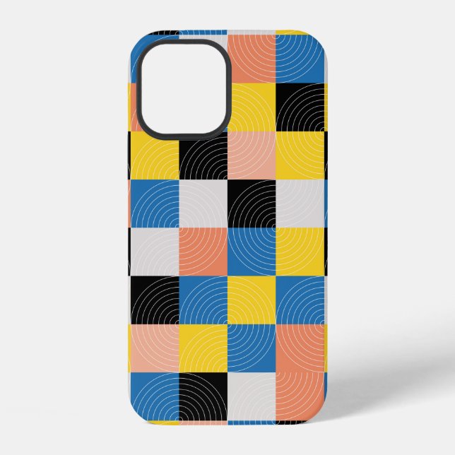 Seamless geometrical shape pattern iPhone case (Back)