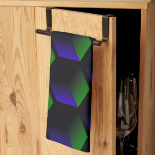 seamless geometrical square  tea towel