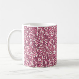 Seamless glitter sequins sparkle pink pattern circ coffee mug