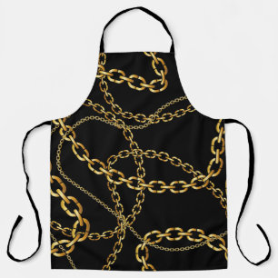 Seamless golden chain, elegant pattern. apron
