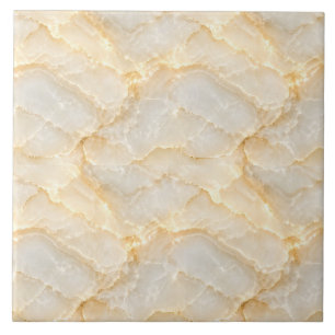Seamless Golden Onyx Marble Wave Pattern Tile