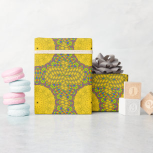 Seamless Golden ornamental. Wrapping Paper