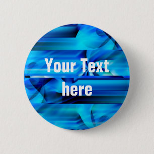 Seamless Graphic Design - blue black I 6 Cm Round Badge