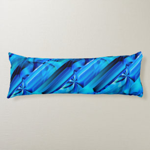 Seamless Graphic Design - blue black I Body Cushion