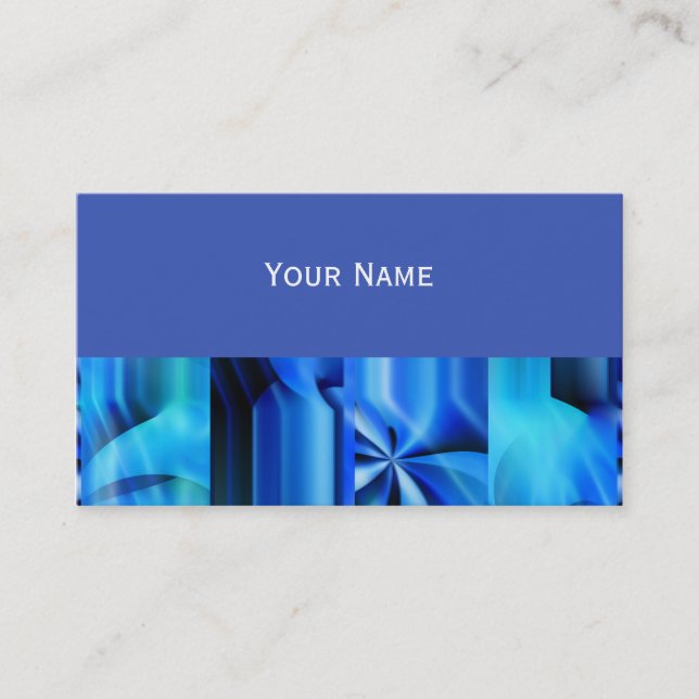 Seamless Graphic Design - blue black I Business Card (Front)