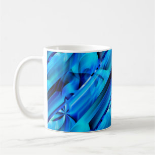 Seamless Graphic Design - blue black I Coffee Mug