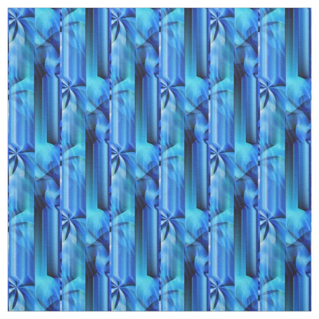Seamless Graphic Design - blue black I Fabric (Swatch)