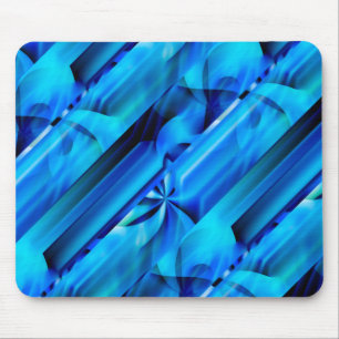 Seamless Graphic Design - blue black I Mouse Mat