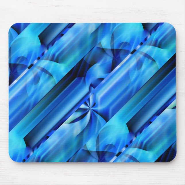 Seamless Graphic Design - blue black I Mouse Mat (Front)